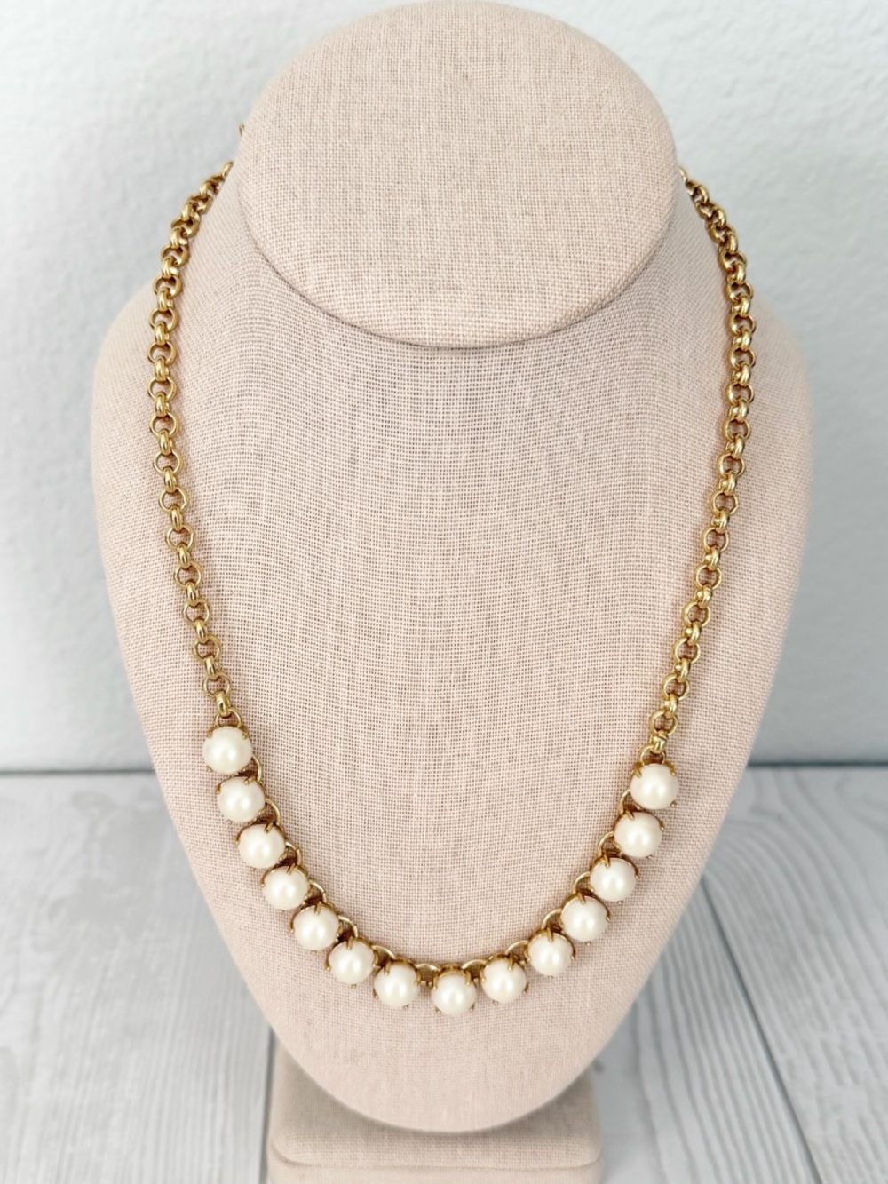 Kate Spade Gold Pearl Statement Collar Necklace